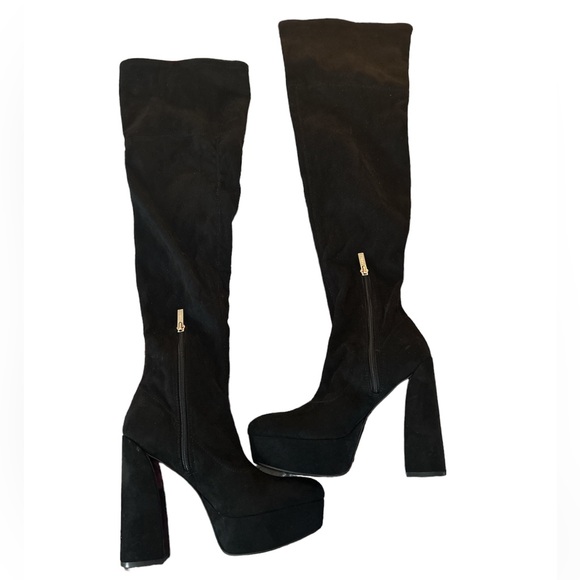 Guess Shoes - Guess Suede Cristy Over-The-Knee Go Go Boot Black size 8
